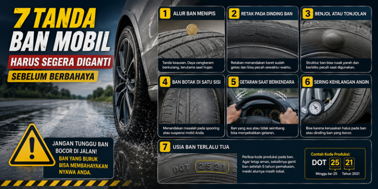 7 Tanda Ban Mobil Harus Segera Diganti Sebelum Berbahaya