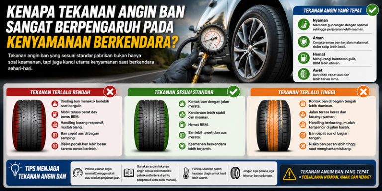 Kenapa Tekanan Angin Ban Sangat Berpengaruh pada Kenyamanan Berkendara