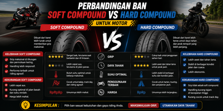 Perbandingan Ban Soft Compound vs Hard Compound untuk Motor