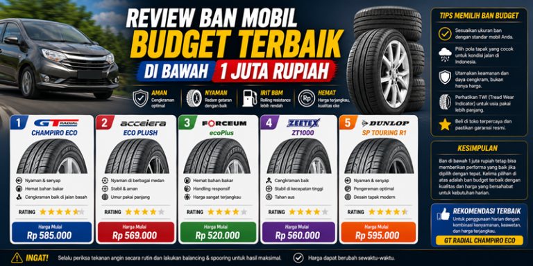 Review Ban Mobil Budget Terbaik di Bawah 1 Juta Rupiah