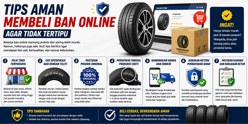 Tips Aman Membeli Ban Online Agar Tidak Tertipu