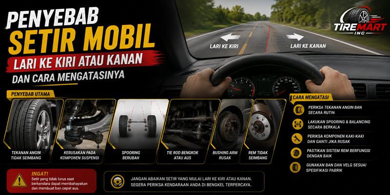 Penyebab Setir Mobil Lari ke Kiri atau Kanan dan Cara Mengatasinya