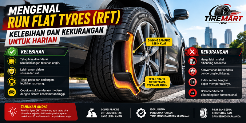 Mengenal Run Flat Tyres (RFT) Kelebihan dan Kekurangan untuk Harian